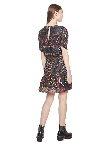 Desigual Vest_Gina Vestido, (Negro 2000), 40 (Talla del Fabricante: 38) para Mujer