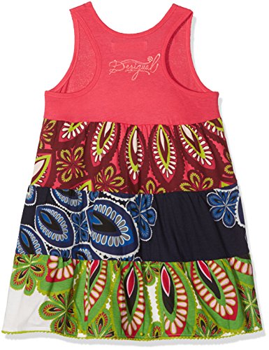 Desigual Vest_Kampala Vestido, Rosa (Fucsia 3002), 128 (Talla del Fabricante: 7/8) para Niñas