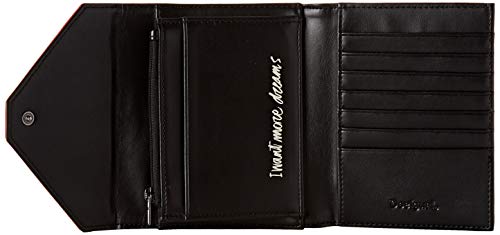 Desigual Wallet More Dreams Lengueta Mini, Billetera para Mujer, Negro (Negro), 11x2.5x14 Centimeters (B x H x T)