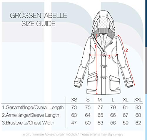 Desires Brooke Duffle-Coat Abrigo Chaqueta De Invierno para Mujer con Cuello Alto, tamaño:L, Color:Insignia Blue (1991)