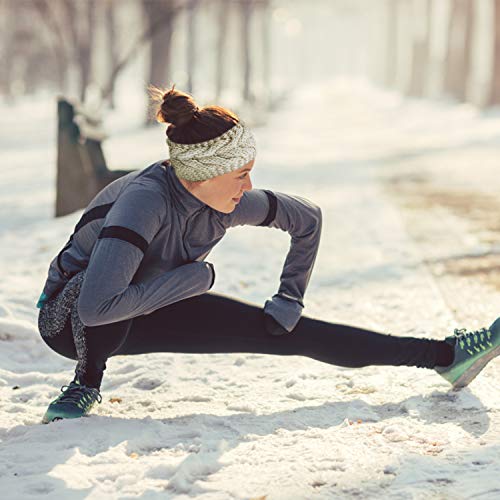 Diademas Mujer Invierno Diadema de Punto con Calentador de Oreja Diademas Pelo Mujer Caliente Turbante Banda Oido Calentador Otoño Invierno Accesorios Vendas Elasticas Anchas Tejida Lana
