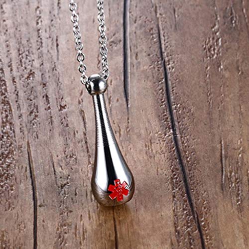 DIAOSI El Logotipo médico Puede Abrir el Colgante de la Botella de Perfume, Acero Titanium Pulido Exquisito Marea Hombres y Mujeres joyería Popular 13.3MM * 39.5MM