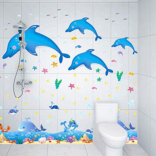 Dibujos animados oceanarium creativo baño baño azulejo decoración impermeable pegatina-Bob Esponja_Extra grande