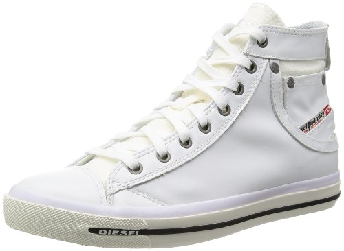Diesel "MAGNETE" EXPOSURE I - sneaker - Zapatillas de cuero para hombre multicolor multicolor, Bianco (Weiß (T1003)), 42 EU (8 Herren UK)