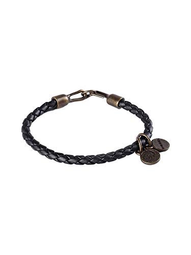 Diesel Pulsera mujeres, imitación de cuero, PULSERA Asanty, zamak, cierre de gancho - negro