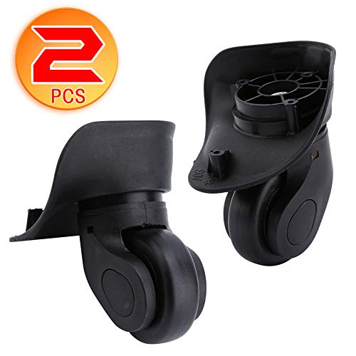 Dilwe Ruedas de Repuesto Maleta 1 Par Ruedas Universales de PVC para Equipaje Maleta Trolley (W041-2 S)