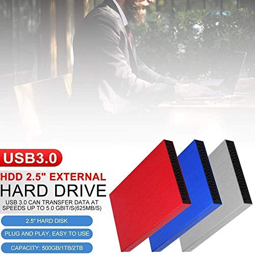 Disco duro externo portátil de 1 TB de 2 TB – Disco duro externo externo HDD almacenamiento USB 3.0 compatible para PC, Mac, portátil y Smart TV (1 TB, B-Negro)