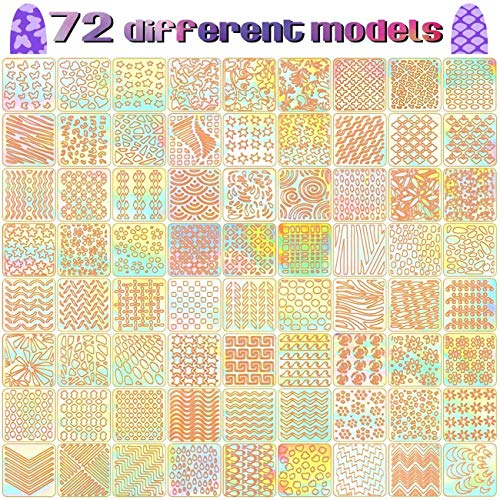 Diseños de Vinilos de Uñas Set, Aikvigss 24 hojas de plantillas de vinilo para uñas, 15pcs Pinceles para Uñas, 5pcs Lápiz de Punto para Uñas, 10pcs Nail Foil Transfer