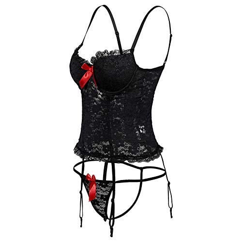 Disfraces Eroticos para Mujer Ropa Sexy De Mujer para Sexo Lencería Caliente para Mujeres sexuales Lencería Sexy para Mujeres para Sexo Prime Black,XL