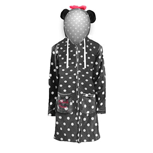 Disney - Albornoz de mujer de coral con capucha con cremallera completa Minnie Art. WD20647 antracita 42