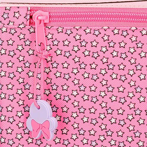 Disney Estuche Minnie Pink Vibes Tres Compartimentos Rosa