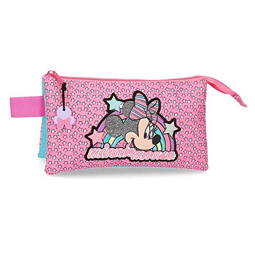 Disney Estuche Minnie Pink Vibes Tres Compartimentos Rosa