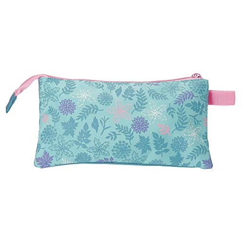 Disney Frozen Awesome Moves Estuche Tres Compartimentos, Azul, 12 cm