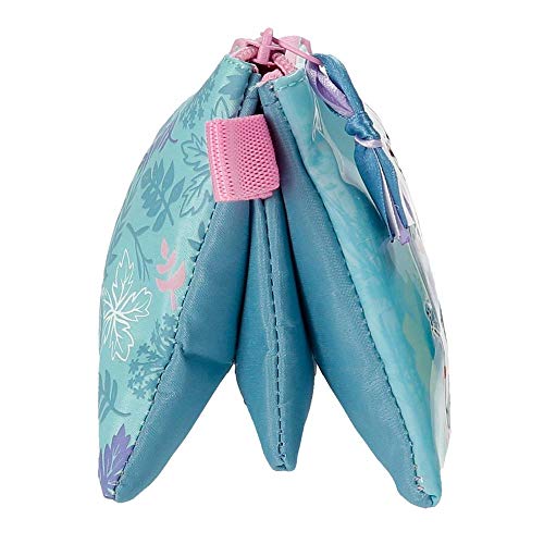 Disney Frozen Awesome Moves Estuche Tres Compartimentos, Azul, 12 cm