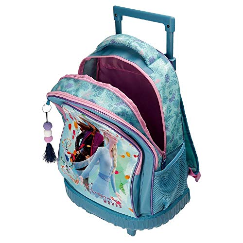 Disney Frozen Awesome Moves Mochila con Ruedas, Azul, 43 cm