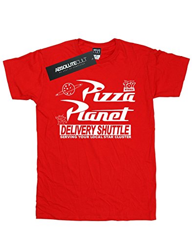 Disney hombre Toy Story Pizza Planet Logo Camiseta Large rojo