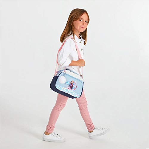 Disney Neceser Frozen Trust Your Journey Adaptable a Trolley con Bandolera, Azul, Única