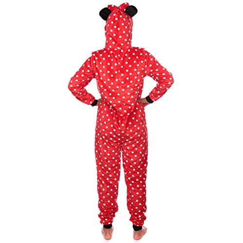 Disney Pijama Entera para Mujer Minnie Mouse Rojo Size Large