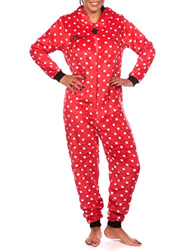 Disney Pijama Entera para Mujer Minnie Mouse Rojo Size Large