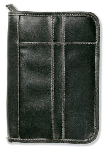 Distressed Leather-Look(tm) Black with Stitching Accent XL