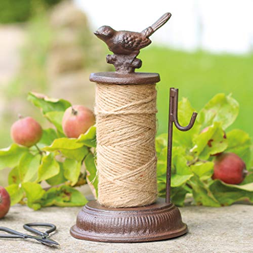 Distributeur de ficelle de jardin en fonte avec ciseaux et bobine Style vintage Idéal pour jardinage et décoration