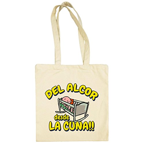 Diver Camisetas Bolsa de tela del Alcor desde la cuna Alcorcón fútbol - Beige, 38 x 42 cm