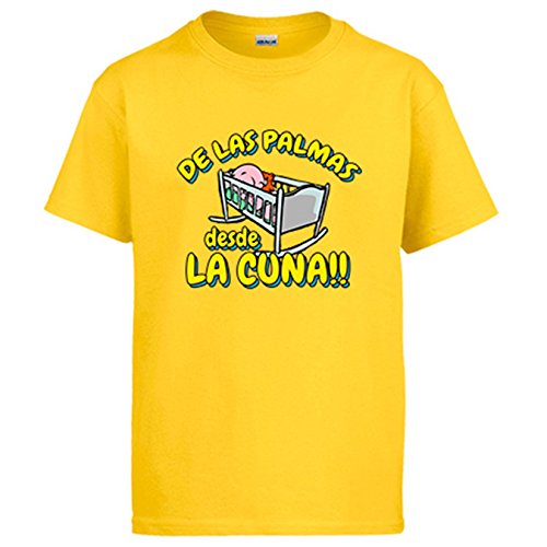 Diver Camisetas Camiseta de Las Palmas Desde la Cuna Gran Canaria fútbol - Amarillo, XL