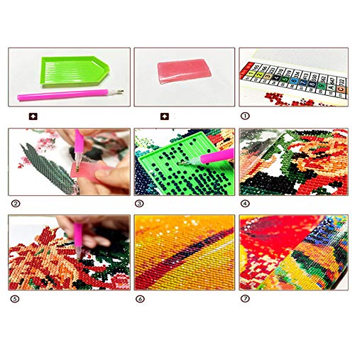 DIY Kit de pintura de diamante 5D hecho a mano Perro polinesio en el sofá Diamante redondo Bordado Imagen Decoración para el hogar Arte de la pared