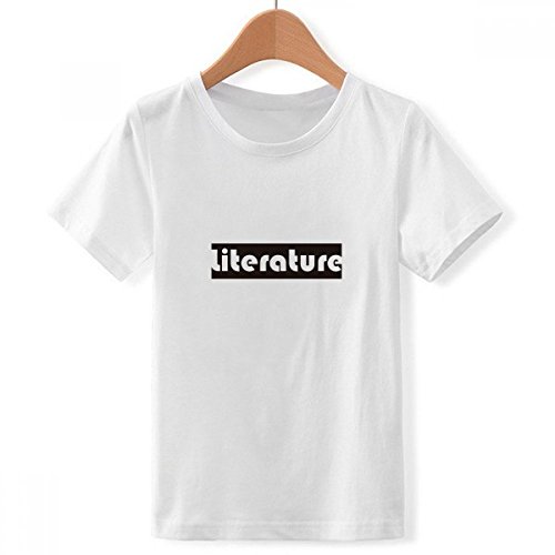 DIYthinker Curso y Gran Literatura Cuello tripulación de la Camiseta para Chico Multicolor Medio