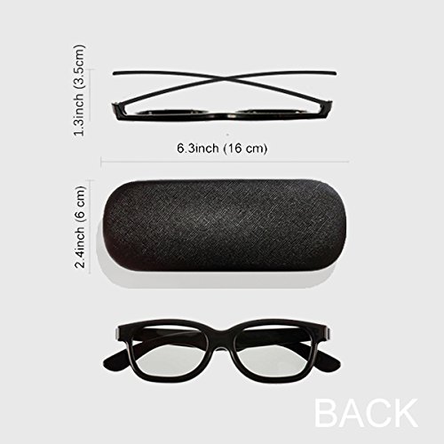 DIYthinker Estuche para lentes con los vidrios caja de almacenamiento de soporte de concha de almeja para mujer Multicolor 6.3 Pulgadas x 2.4 Pulgadas