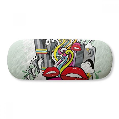 DIYthinker Estuche para lentes con los vidrios caja de almacenamiento de soporte de concha de almeja para mujer Multicolor 6.3 Pulgadas x 2.4 Pulgadas