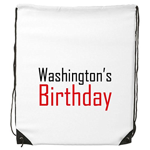 DIYthinker Mochila con cordón para celebrar el festival de bendición de cumpleaños de Washington con texto en inglés Holiday Gala