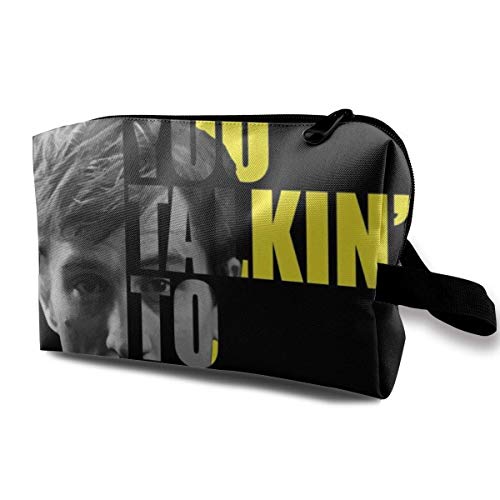 DJNGN Bolsa de maquillaje Bolsa de cosméticos Taxi Driver Half Head Texto Bolsa multifuncional Kit de viaje Bolsa de almacenamiento