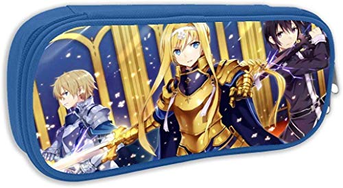 DJNGN Estuche portátil para lápices con cremallera doble para útiles escolares, Sword Art Online Alicization Alice & iexcl; & curren; Synthesis & iexcl; & curren; Thirty neceser d