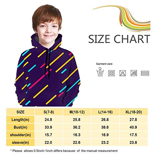 DJNGN Niños y niñas Adolescentes Magic Vector Lines Sudadera con Capucha Sudaderas con Capucha Sudaderas con Capucha Unisex