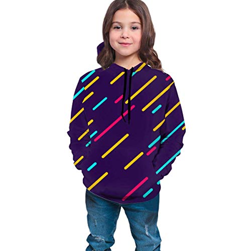 DJNGN Niños y niñas Adolescentes Magic Vector Lines Sudadera con Capucha Sudaderas con Capucha Sudaderas con Capucha Unisex