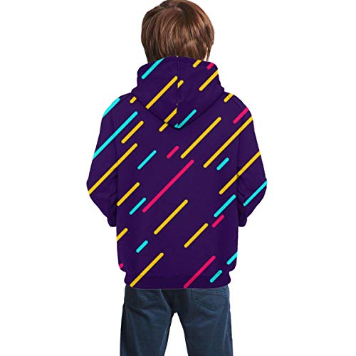 DJNGN Niños y niñas Adolescentes Magic Vector Lines Sudadera con Capucha Sudaderas con Capucha Sudaderas con Capucha Unisex
