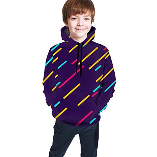 DJNGN Niños y niñas Adolescentes Magic Vector Lines Sudadera con Capucha Sudaderas con Capucha Sudaderas con Capucha Unisex