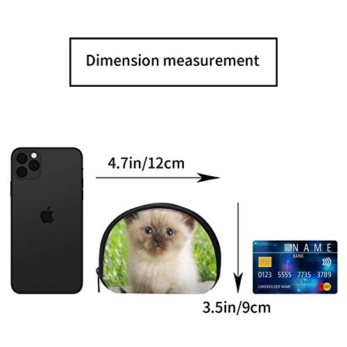 DJNGN Oxford paño dulce gato jardín hd monedero pequeño cremallera monedero bolsa de cambio mini cosméticos cosméticos maquillaje bolsas organizador bolsas multiusos