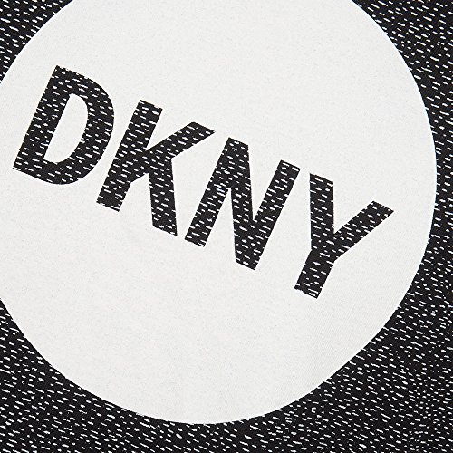 DKNY - Camiseta para niño con Logotipo en Blanco y Negro Blanco 122 cm-128 cm