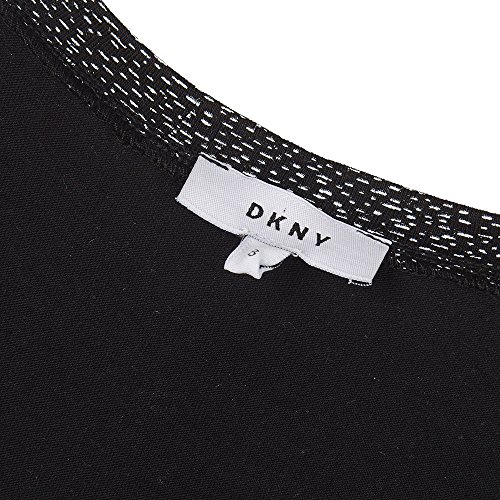 DKNY - Camiseta para niño con Logotipo en Blanco y Negro Blanco 122 cm-128 cm