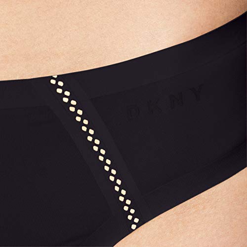DKNY Intimates Skyline-Essential Microf Bikini, Negro (Black/Glow R00), (Talla del Fabricante: Small) para Mujer