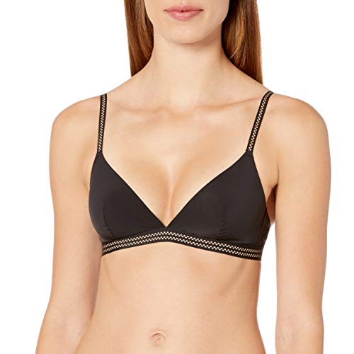 DKNY Intimates Skyline-Essential Microf Sujetador sin aro, Negro (Black/Glow R00), (Talla del Fabricante: Small) para Mujer