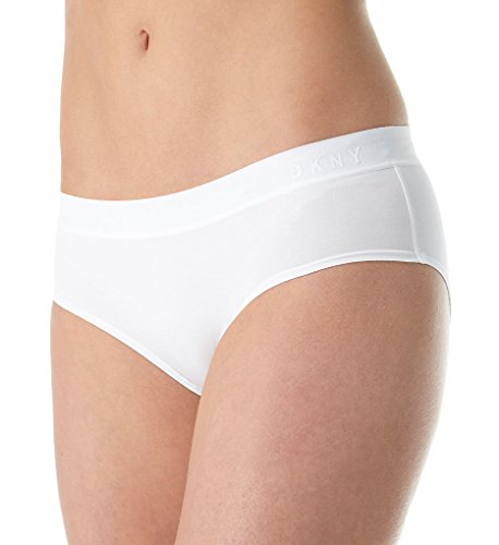 DKNY Women's Classic Cotton Boy Brief, Poplin White, Small