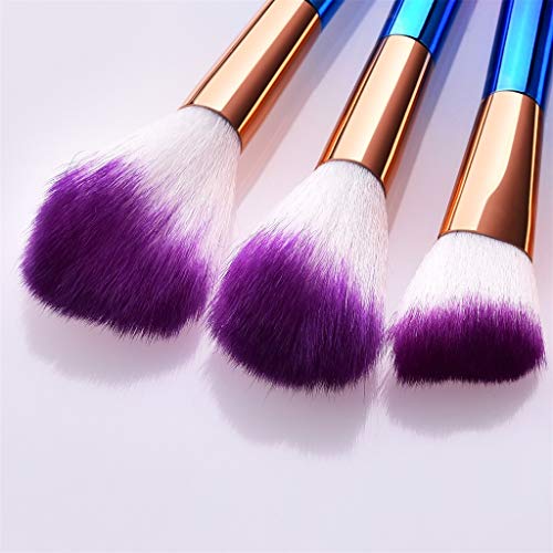 DMXY Juego de brochas de maquillaje para sombra de ojos con 5 cucharas para orejas,B