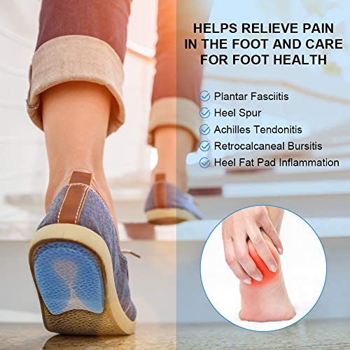 DOACT Heel Cups Almohadillas en forma de U para el talón de la almohadilla de fascitis plantar para hombres y mujeres Talón Spur Alivio para el dolor M