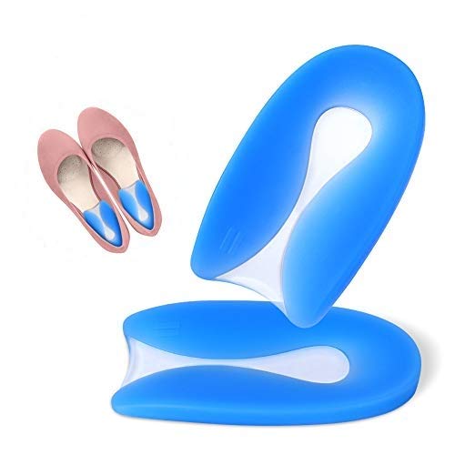 DOACT Heel Cups Almohadillas en forma de U para el talón de la almohadilla de fascitis plantar para hombres y mujeres Talón Spur Alivio para el dolor M