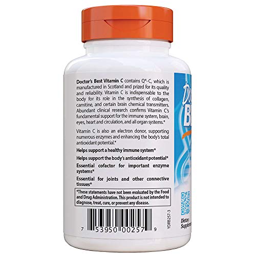 Doctor's Best Vitamina C Con Quali-C, 1000Mg - 120 Vcaps 120 Unidades 180 g