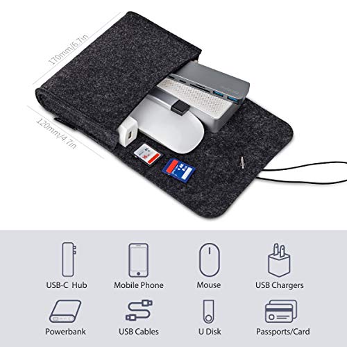 dodocool 13.3 Pulgadas Funda de Manga Fieltro Funda Protectora Para 13"MacBook Air / Pro Retina Display y Otros Portátiles de 13-13.3 Pulgadas con Bolsa de Ratón, Compatible con 12.9 " iPad Pro