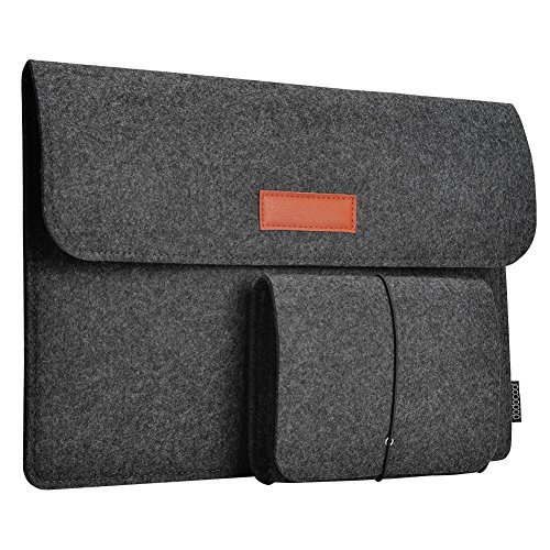 dodocool 13.3 Pulgadas Funda de Manga Fieltro Funda Protectora Para 13"MacBook Air / Pro Retina Display y Otros Portátiles de 13-13.3 Pulgadas con Bolsa de Ratón, Compatible con 12.9 " iPad Pro